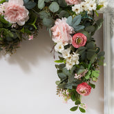 6Ft Faux Pink And White Eucalyptus Artificial Garland